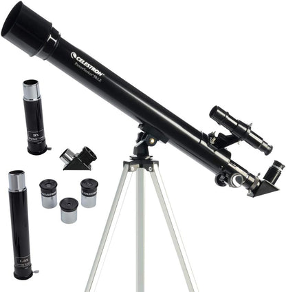 Celestron - PowerSeeker 50AZ Telescope - Manual Alt-Azimuth Telescope for Beginners - Compact and Portable - Bonus Astronomy Software Package - 50mm Aperture