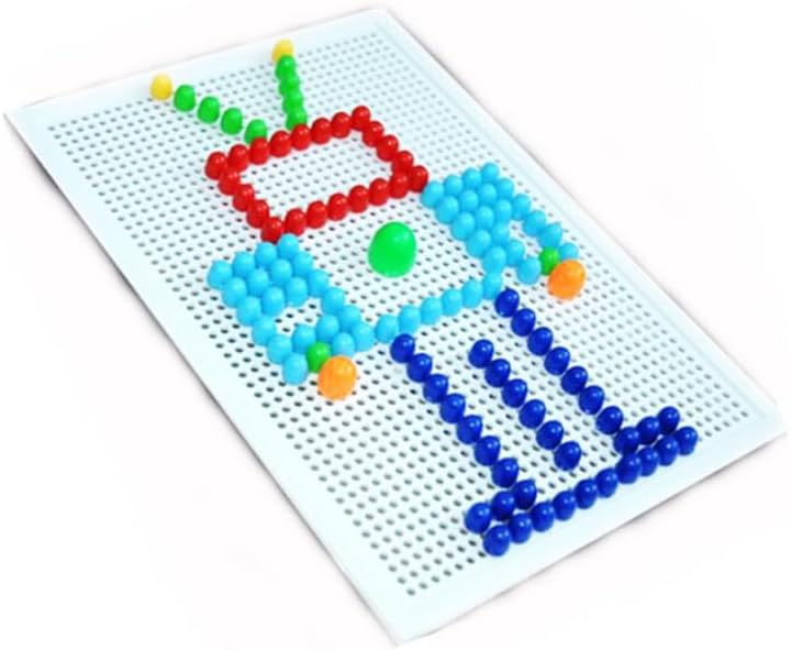 IMIKEYA 296pcs Mushroom Nail Set - Educational Pegboard Puzzle for Creative ' Play