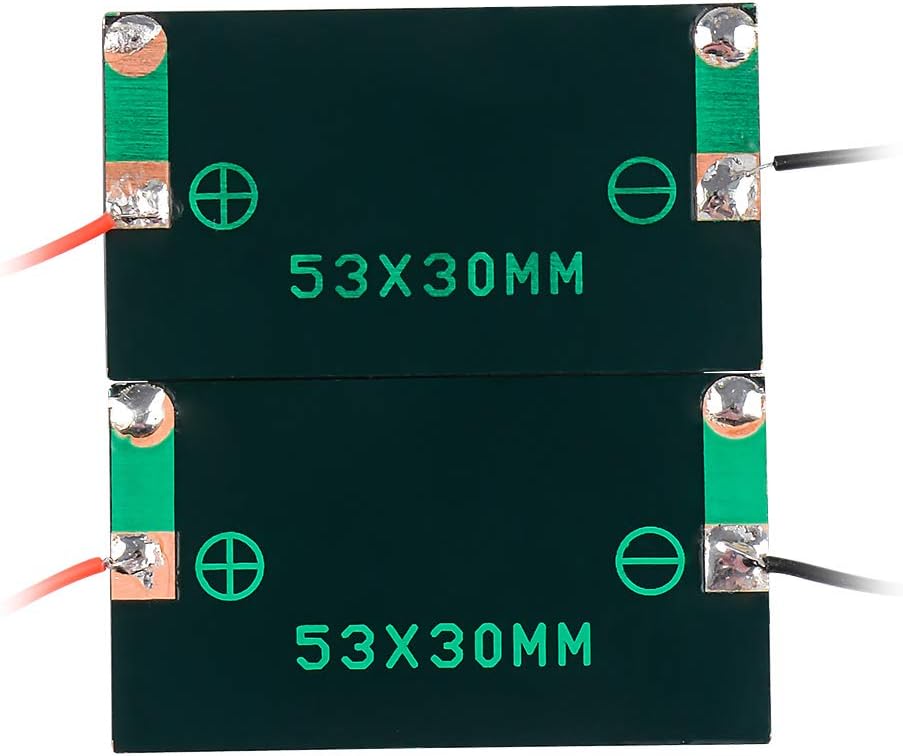10Pcs 5V 30mA Mini Solar Panels for Mini Solar Cells DIY Electric Toy Materials Photovoltaic Cells Solar DIY System Kits 2.08"x1.18"(5V 30mA 53mmx30mm)