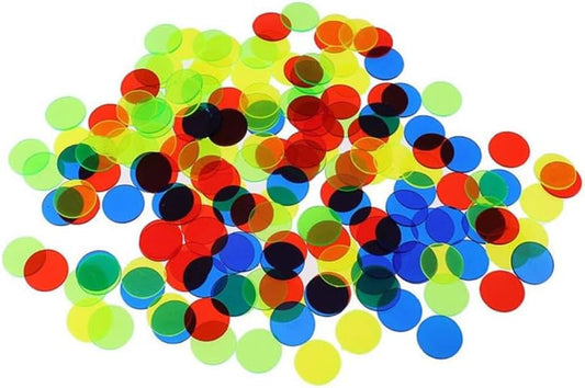 Totority 15Mm Assorted Color Bingo Chips - 200Pcs Plastic Counting Markers for Bingo Games Math Learning and Classroom Activities