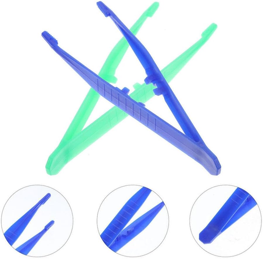 Plastic T- for kids 20pcs Forceps Craft T- Sensory Play Kids Tongs Tweezer Preschool Science Toddler Fine Motor Skill