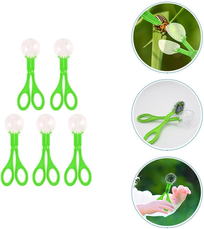 Alasum Kids Bug Catcher Scissor Clamps Tool Set - 5 Plastic Bug Catchers for Outdoor Exploration and Learning Safe Grip Grabber for Toddlers and Children