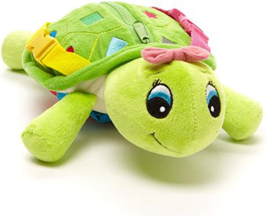 Buckle Toys - Belle Turtle - Learning Activity - Develop Motor Skills and Problem Solving - Counting and Color Recognition - Airplane Travel Essentials - Kids Stuffed Animal