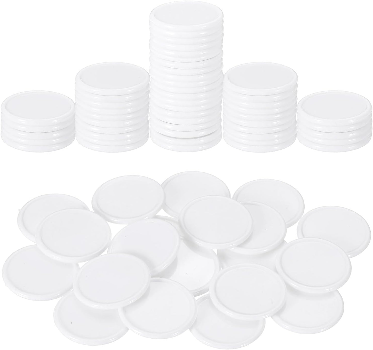 uxcell 100Pcs 0.8 Inch Plastic Poker Chips, Mini Bingo Chips Learning Counters Counting Counters Disks Markers Opaque Game Tokens for Game Play Math Counting, Yellow