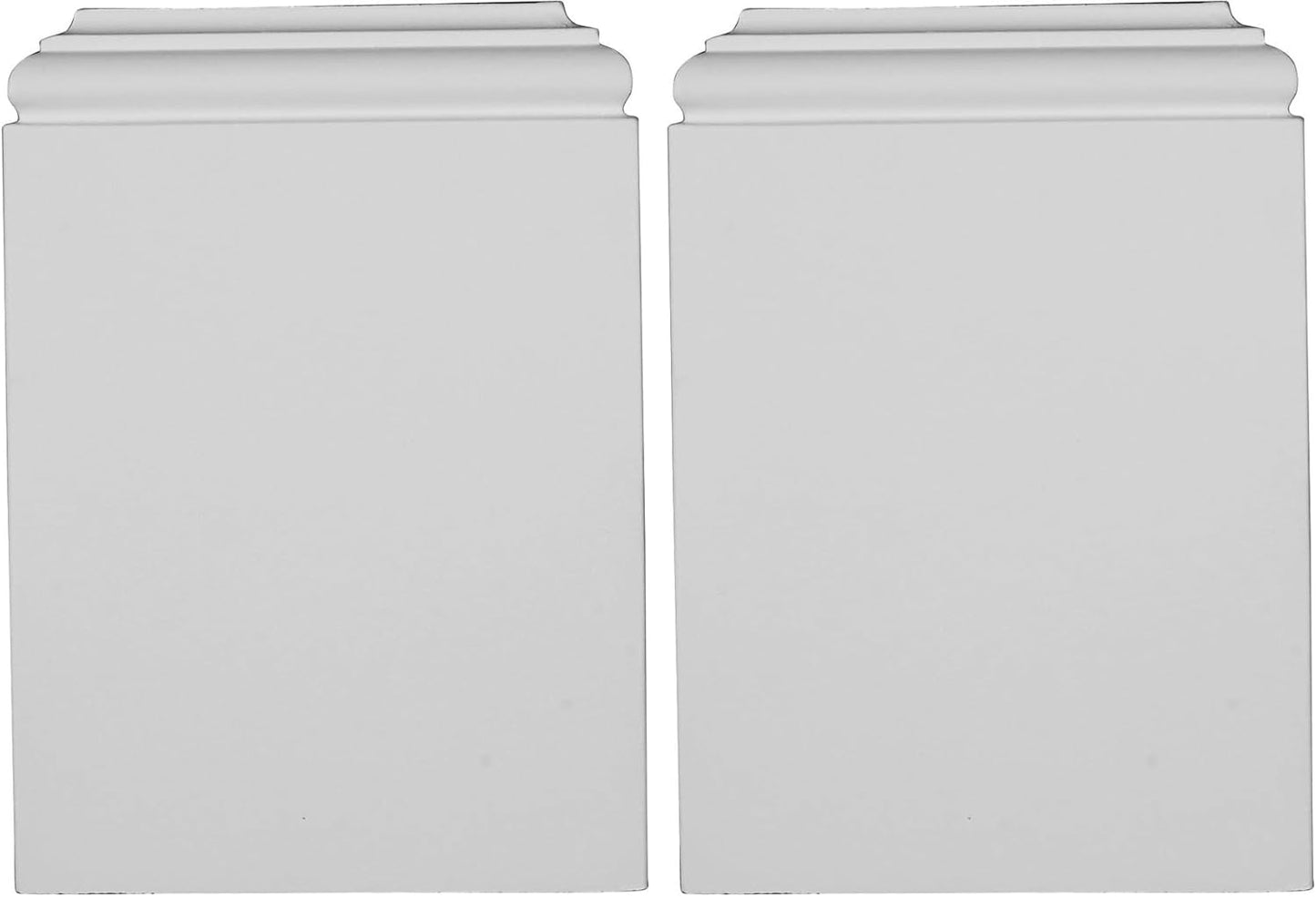 Ekena Millwork PB07X10X01TR Traditional Plinth Blocks, 7 3/8"W x 10 1/4"H x 1 7/8"P, Primed