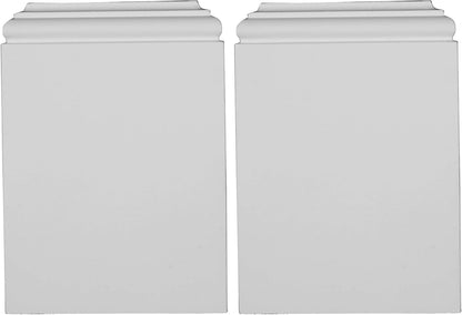 Ekena Millwork PB07X10X01TR Traditional Plinth Blocks, 7 3/8"W x 10 1/4"H x 1 7/8"P, Primed