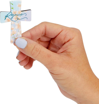 Magnetic Christian Bookmarks - Magnetic Cross Page Holders for Bibles - Inspirational Bookmarks for Women - Page Magnets for Your Bible - 2.25 x 1.6 in, Pack of 12, Multicolor