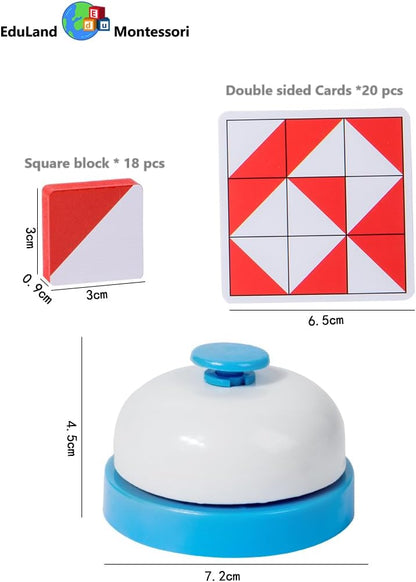 Tile Pattern Battle Game - Educational Puzzles Matching Pattern Road Trip Game - IQ Teasers Toys for Children - Ages 3+