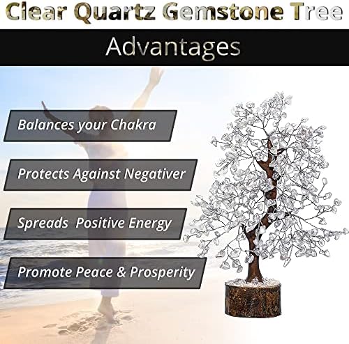 ANAYA AGATE 7 Chakra Healing Crystal Tree of Life Kit, Bracelet, Pendant, Necklace, Feng Shui Money Bonsai Tree, Positive Energy for Women, Mom, Sister and Housewarming Decoration