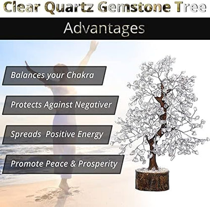 ANAYA AGATE 7 Chakra Healing Crystal Tree of Life Kit, Bracelet, Pendant, Necklace, Feng Shui Money Bonsai Tree, Positive Energy for Women, Mom, Sister and Housewarming Decoration