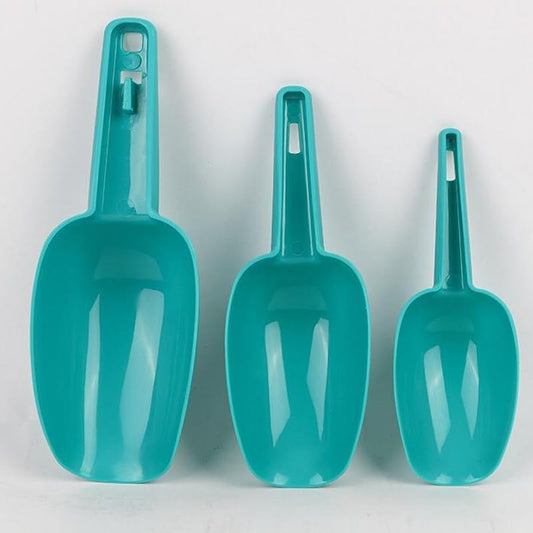 Set of 4 Plastic Ice Scoops, Kitchen Multipurpose Food Scoops for Canisters, Freezer, Flour, Dry Foods, Coffee Beans, Pop Corn, Pet Food (Mix 4 (Set of 4), 150ml, BPA-Free, Dishwasher Safe)