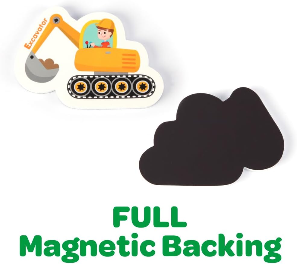 Crayola: ABC Matching Magnet Set – Vehicle-to-Go - 52pc Alphabet & Image Foam Magnets, Classroom & Home Education, Spelling-Learning, Toddler Kids 3+