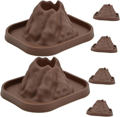 6Pcs Educational Volcano Models DIY Science Craft Kit with Realistic Eruption Base Compact Volcano Mold for Experiment and Manual Dexterity Development