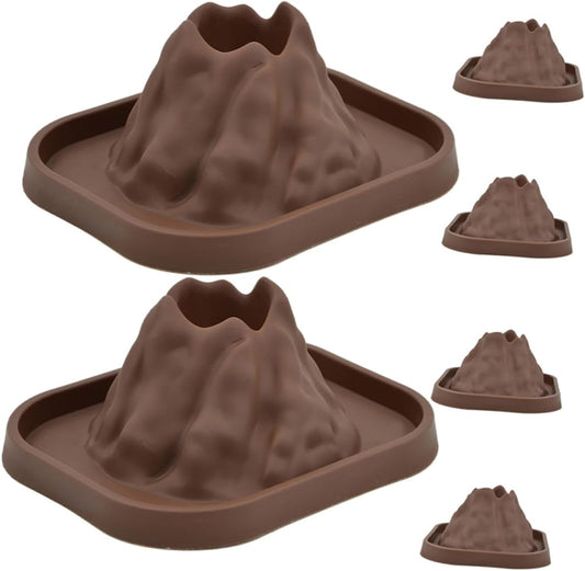6Pcs Educational Volcano Models DIY Science Craft Kit with Realistic Eruption Base Compact Volcano Mold for Experiment and Manual Dexterity Development