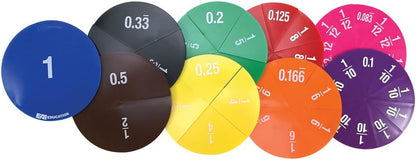 EAI Education Double-Sided Fraction/Decimal Circles - Set of 51