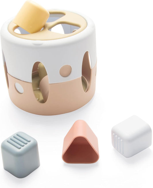 Dantoy TINY BIO Eco-Friendly Shape Sorter Toy (7 Pieces), Babies & Toddlers, Shape & Pattern Recognition, Hand-Eye Coordination, Non-Toxic, Dishwasher Safe, Made in Denmark, Ages 10 Mos+