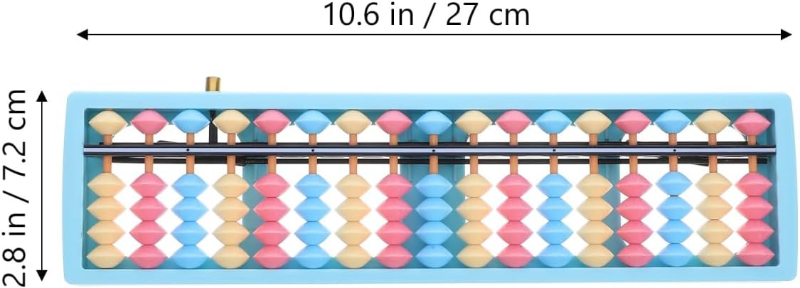 VICASKY Chinese Abacus for Kids Math - 17-Column 5-Beads Mental Arithmetic Calculating Tool for Students - Educational Number Counting Toy for Classroom and Home