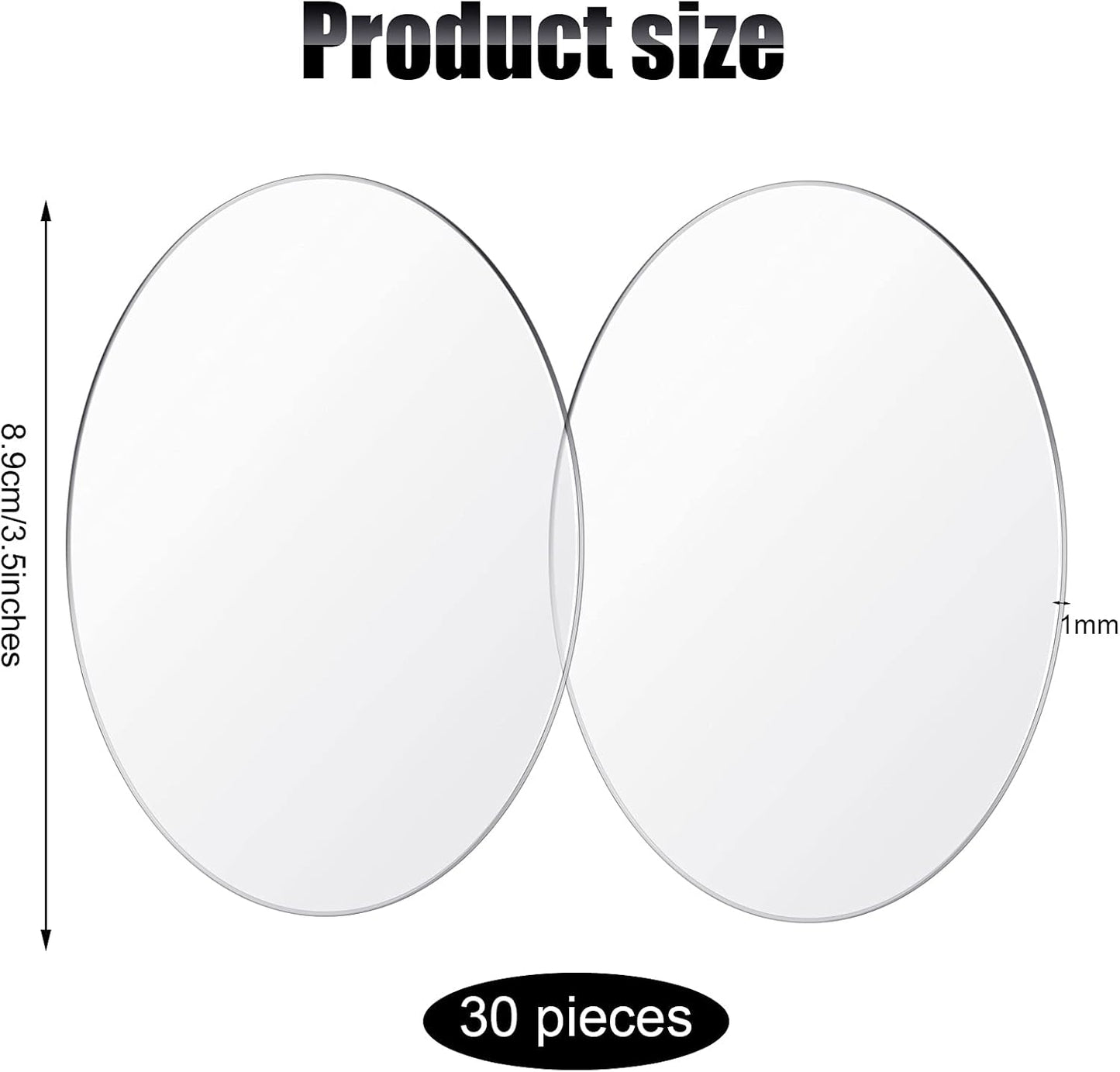 Jetec 30 Pcs 4 Inch Acrylic Circle Blanks Clear Disc Round Transparent Acrylic Coasters Ornament Blanks Miniature Bases for Crafts Christmas Ornament DIY Art Projects Supplies