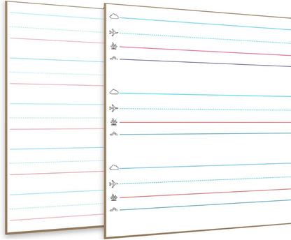 STEPUP Double Sided Whiteboard Lined Dry Erase Boards for Kids Ruled Writing Board Kindergarten Handwriting Practice Small White Boards Dry Erase Board 9x12 Dry Erase Board with Lines