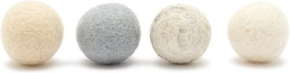 Glaciart One Felt Wool Balls, Felt Pom Poms (40 Pieces) 2 Centimeters - 0.8 Inch, Handmade Felted Green Colors - Bulk Small Puff for Felting and Garland