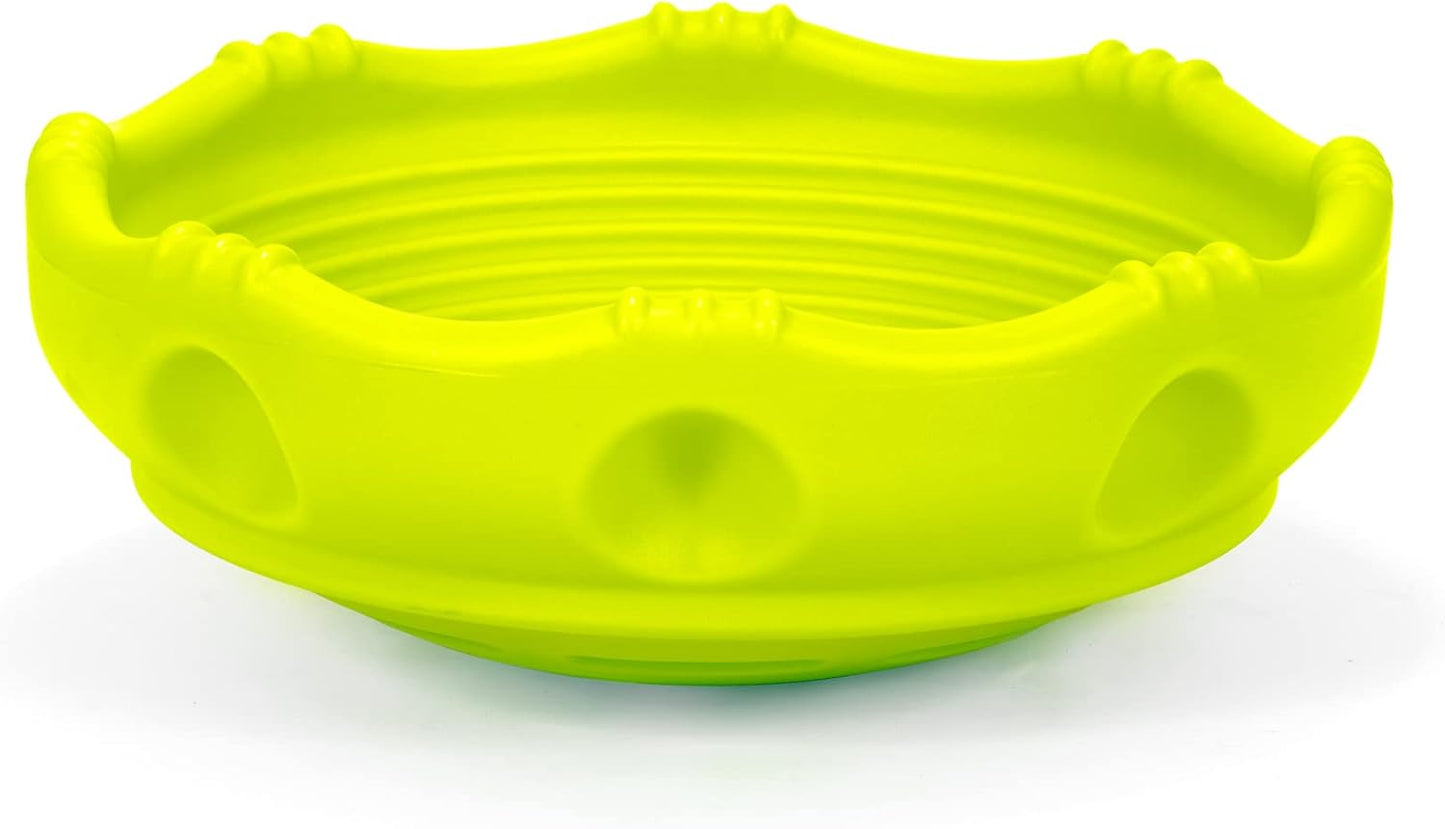 Simplay3 Two Sided Rock Around Wobble Disk and Climbing Dome for Toddlers and Kids - Rocking and Climbing - Indoor/Outdoor - Yellow/Green, Made in USA (1 Pack)