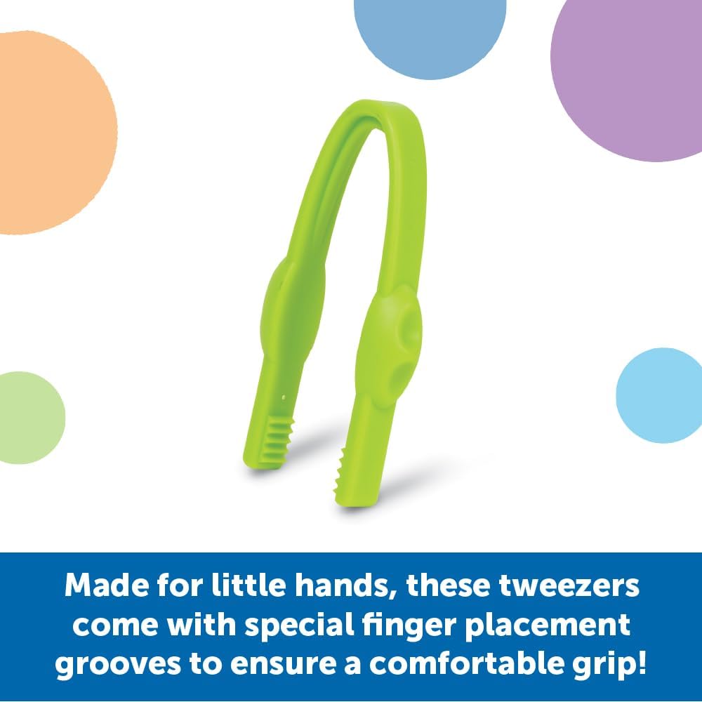 Learning Resources Squeezy Tweezers - Sensory Bin Tools , Water Table Toys, Montessori Grabber Tool, School and Teacher Supplies, Toddler Activities, Fine Motor Skills, Daycare Essentials