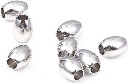 BEADIA Stainless Steel Spacer Beads 3x2.5mm Round Loose Charm Caps Beads for DIY Jewelry Making 100pcs with 1mm Hole