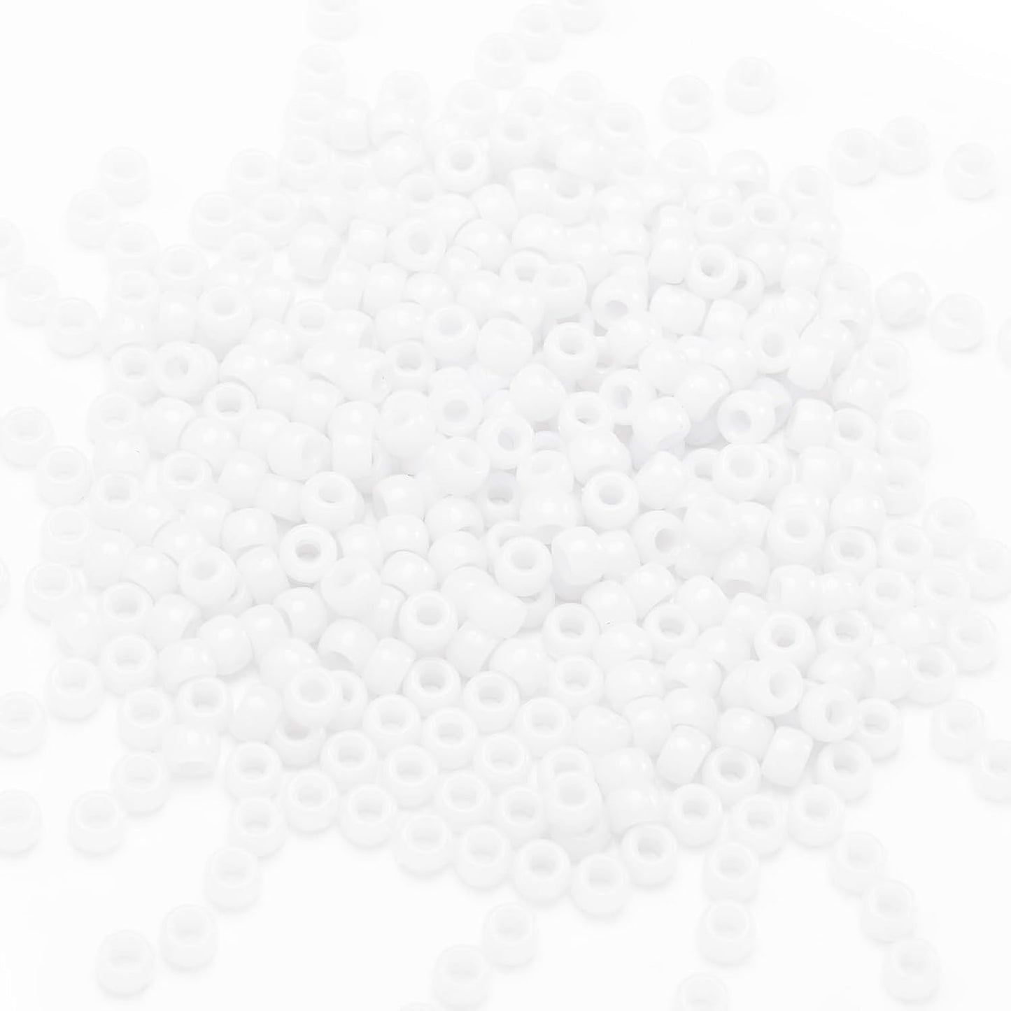 Gxueshan 1000 Pcs Acrylic Black Pony Beads 6x9mm Large Hole Pen Hair Kandi Beads Bulk for Friendship Bracelet Necklace Jewelry Making Earring Braiding Kit