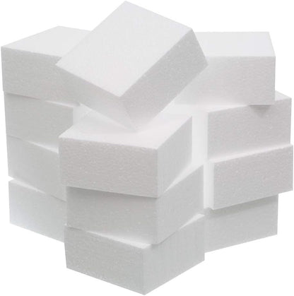 Crafare Craft Foam Blocks 10X10X4 Inch Polystyrene Squares Foam Block for Crafting for Arts School Projects Sculptures Floral Arrangements Modeling and Centerpieces