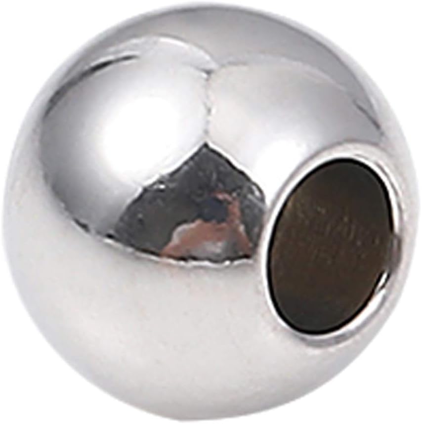 BEADIA Stainless Steel Spacer Beads 3x2.5mm Round Loose Charm Caps Beads for DIY Jewelry Making 100pcs with 1mm Hole