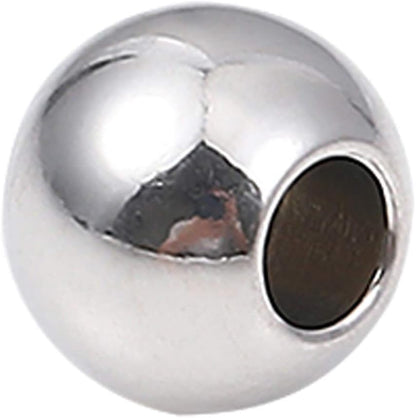 BEADIA Stainless Steel Spacer Beads 3x2.5mm Round Loose Charm Caps Beads for DIY Jewelry Making 100pcs with 1mm Hole