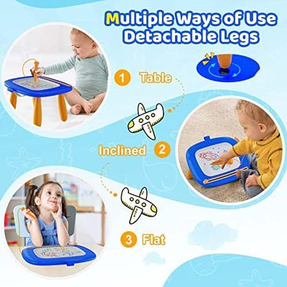 Kikidex Magnetic Drawing Board, Toddler Girl Toys for 1-3 Year Old, Doodle Board Pad Learning and Educational Toys for 1 2 3 Year Old Baby Kids Birthday Gift (Light Blue)