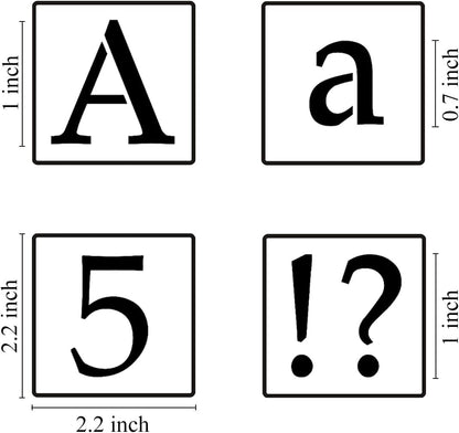 3 Inch Alphabet Letter Stencils for Painting - 70 Pack Letter and Number Stencil Templates with Signs for Painting on Wood, Reusable Letters and Numbers Stencils for Chalkboard Wood Signs & Wall Art