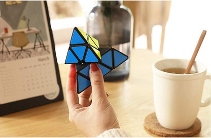 MYWH Pyramid Speed Cube 3X3X3 Triangle Magic Cube Puzzle for Kids Adults