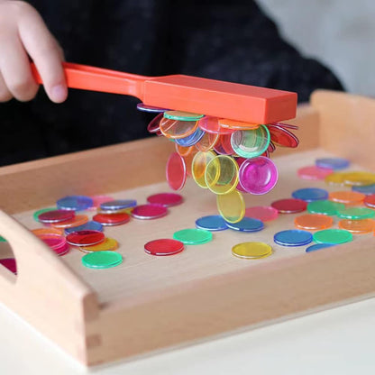 Rainbow Magnetic Bingo Wands Educational Learning Kits Use for Sewing, Science Experiments, Bingo, and Magnetic Concepts,Classrooms, Sensory Bins