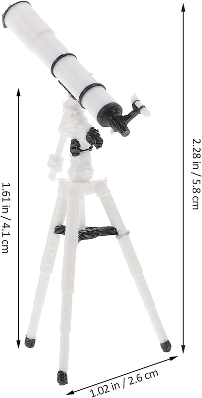 Totority Dollhouse Miniature Telescope 1:12 Scale, Realistic Plastic Telescope Model for Kids, Desktop Decor, Dollhouse Accessories, Beige, 2.28 X 1.61 X 1.02 Inches