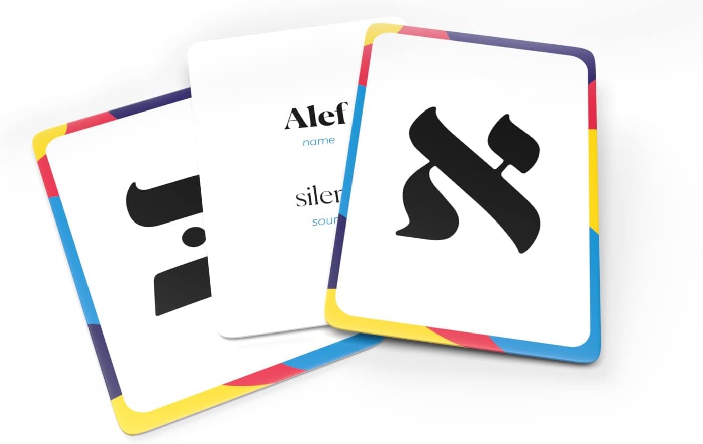 The Dreidel Company Alef Bet Flash Cards Aleph Beis Jewish Alphabet Flashcards (Single)