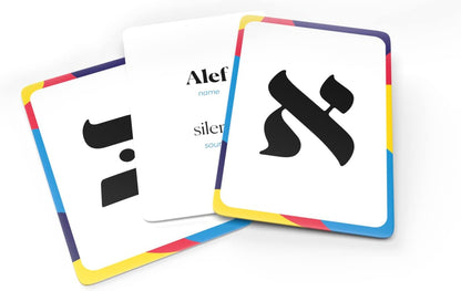 The Dreidel Company Alef Bet Flash Cards Aleph Beis Jewish Alphabet Flashcards (Single)