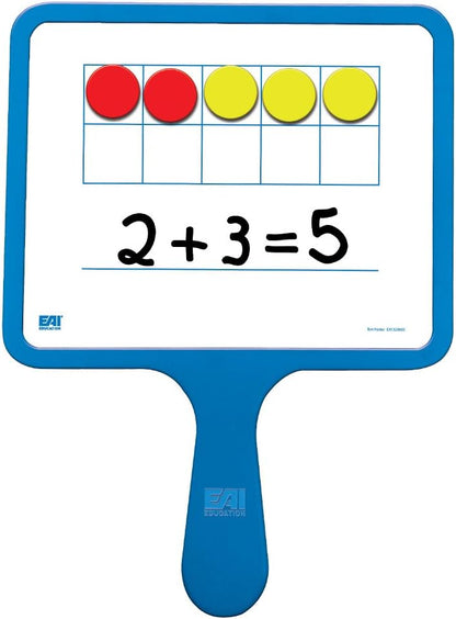 EAI Education Magnetic Ten Frame Dry-Erase Paddles: Set of 5