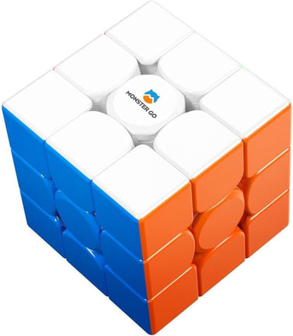 Monster Go Magnetic 3x3 Speed Cube, 48 Magnets Magic Cube Stickerless Puzzle Toy 3D for Kids Beginners Practices Educational MG EDU 56mm