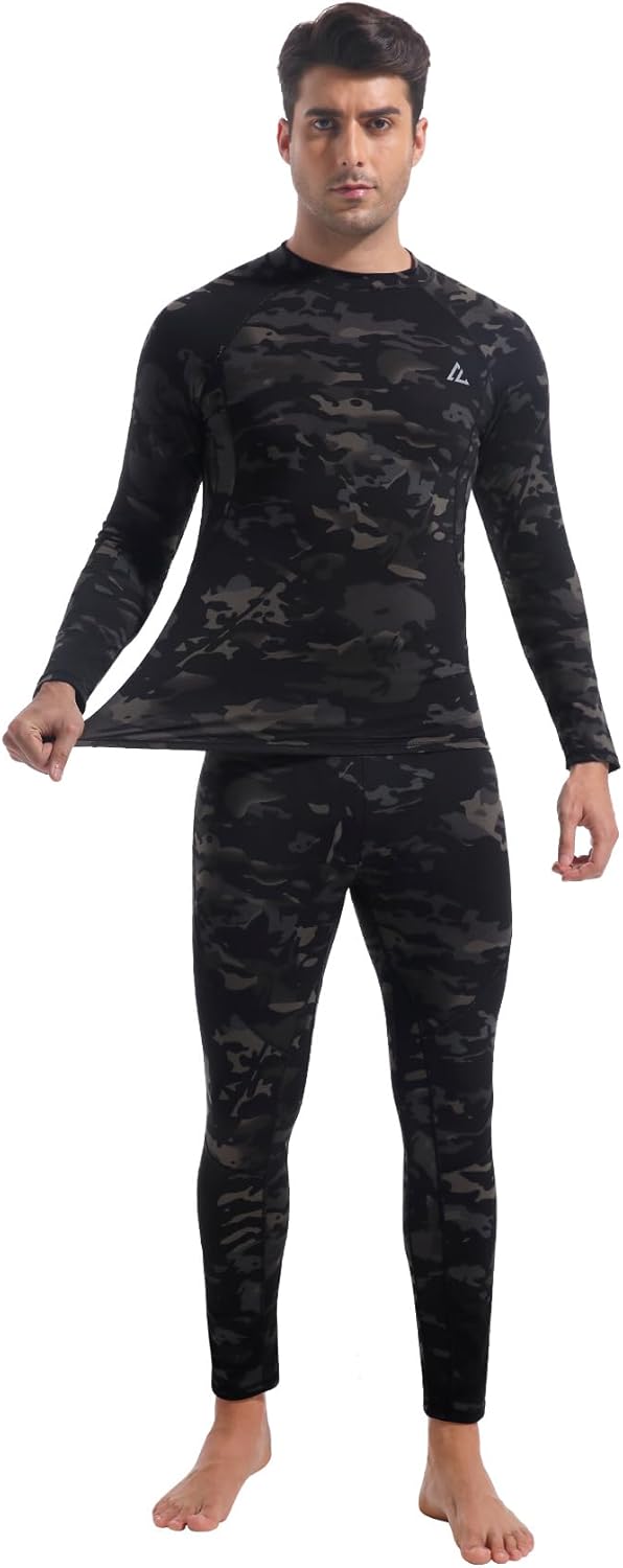 CL convallaria Thermal Underwear Long Johns Set Mens Winter Gift Hunting Gear Sport Base Layer Bottom Top - Colors B