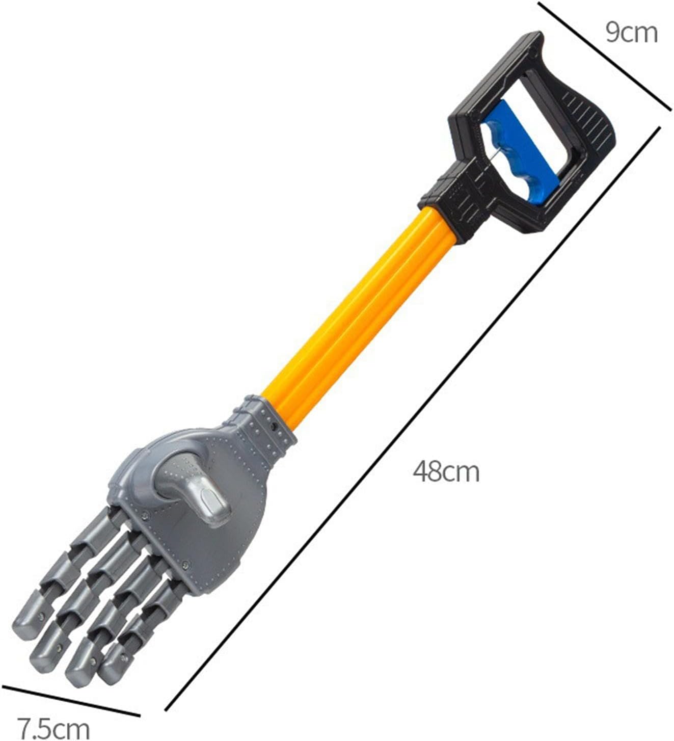 Robotic Claw Litter Picker Toy Hand Grabber Tool for Kids Hand Eye Coordination Training and Fun Games- L Blue