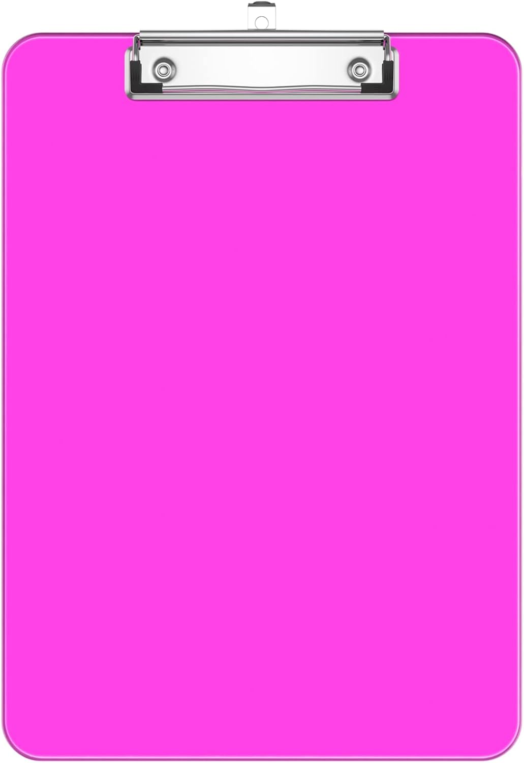 Rimilak Plastic Clipboards with Low Profile Metal Clip, Translucent Board, 12.5 x 9 In Letter Size, Office Supply, Back to School, Pink