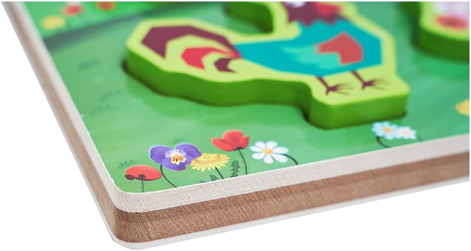 Wooden Transportation Sound Peg Puzzles for Toddlers, Wooden Pegged Puzzle with Sound Effect for Toddlers and Preschoolers, Educational Learning Toy Gift