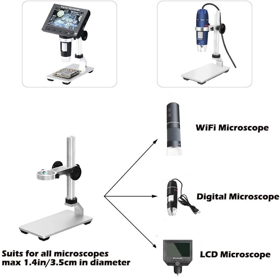 4K WiFi Microscope for iPhone Android PC, 50-1000X USB Digital Microscope Wireless Super HD Endoscope Camera Compatible with All Cellphones iPad Android Tablet Windows Mac Chrome Linux