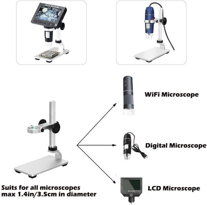 4K WiFi Microscope for iPhone Android PC, 50-1000X USB Digital Microscope Wireless Super HD Endoscope Camera Compatible with All Cellphones iPad Android Tablet Windows Mac Chrome Linux