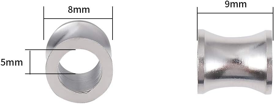BEADIA Stainless Steel Spacer Beads 3x2.5mm Round Loose Charm Caps Beads for DIY Jewelry Making 100pcs with 1mm Hole
