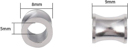 BEADIA Stainless Steel Spacer Beads 3x2.5mm Round Loose Charm Caps Beads for DIY Jewelry Making 100pcs with 1mm Hole