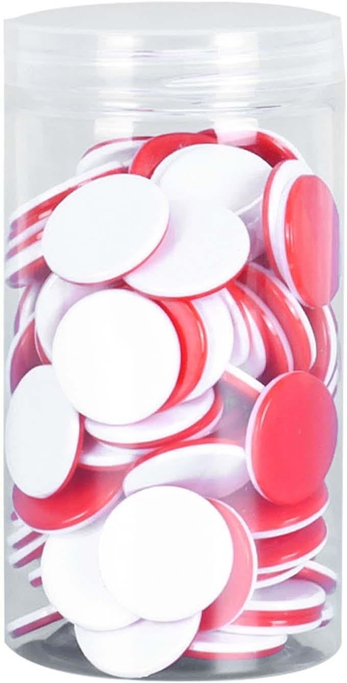 100 Pieces Learning Counters Two Color Counters for Math Practice Bingo Chips Math Counters for Kids for Game Classroom