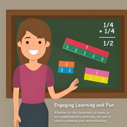 Fraction Manipulatives - 51pcs Foam Fraction Tiles and 51pcs Fraction Squares, Fractions Manipulatives with Fraction Blocks Bars (Tiles+Squares)